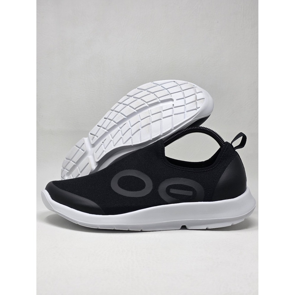 Oofos OOmg Sport LS Men's Slip On Shoes White Black US Size 10 5086-WHT/BLK New